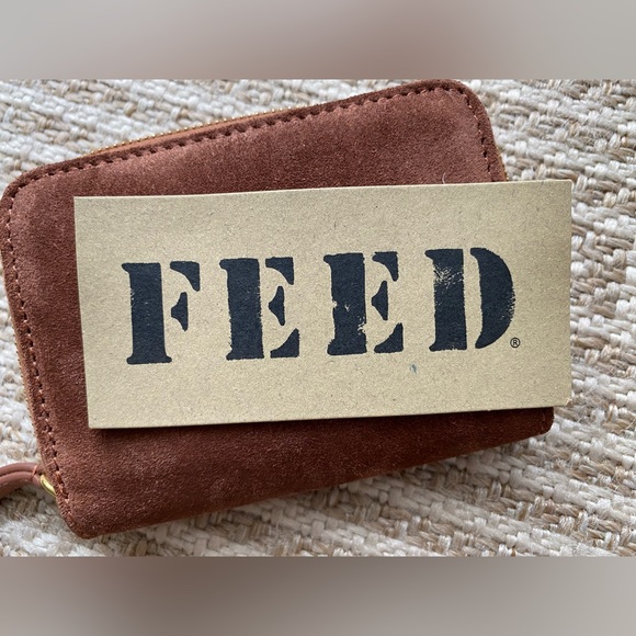 FEED Cognac Suede Wallet - Picture 1 of 15